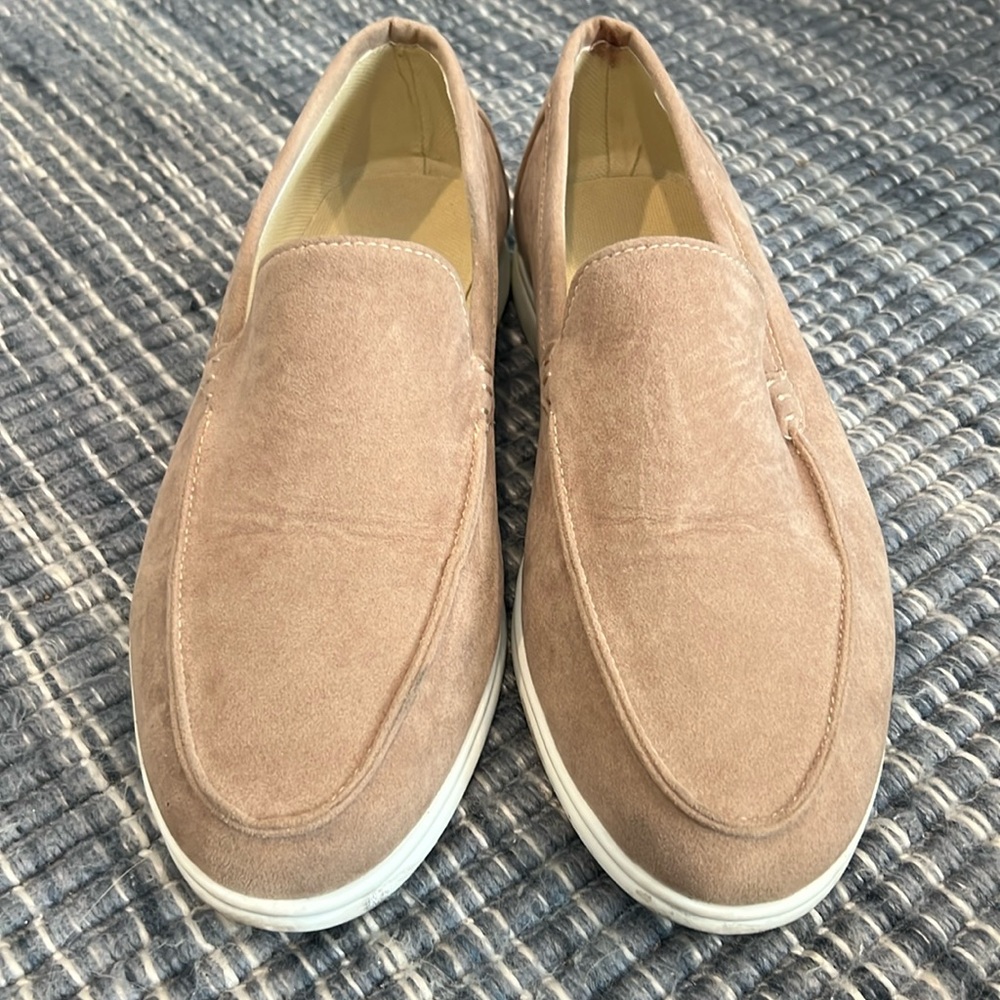 Tan Loafers Slip-Ons